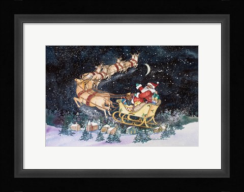 Framed Santas Ride Print