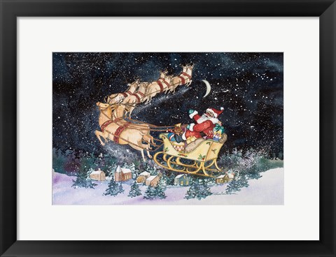Framed Santas Ride Print