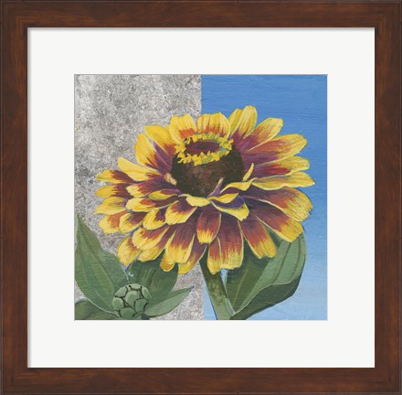 Framed Zinnia Spice and Silver Print