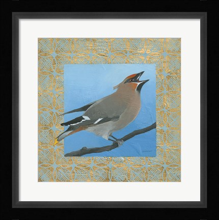 Framed Cedar Waxwing Print
