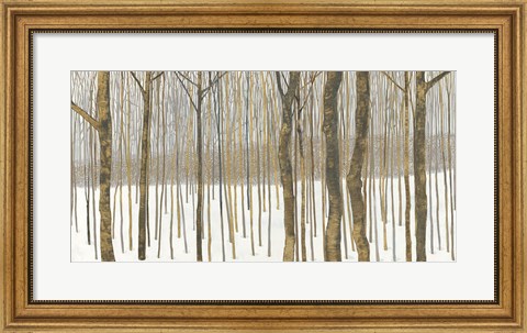 Framed Woods in Winter Print