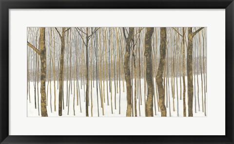 Framed Woods in Winter Print