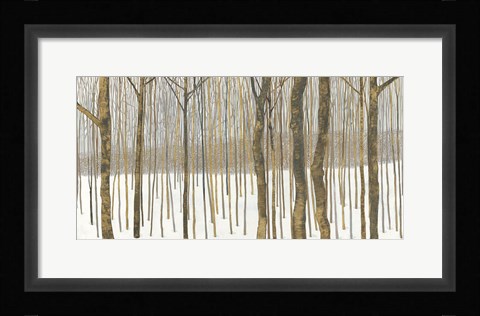 Framed Woods in Winter Print