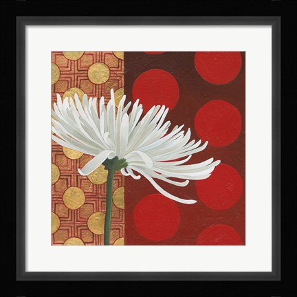 Framed Morning Chrysanthemum I Print