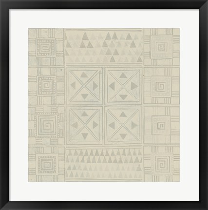 Framed Geometric Tone on Tone II Print