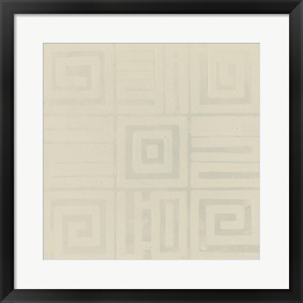 Framed Geometric Tone on Tone III Print