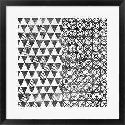 Framed Maki Tile I BW Print