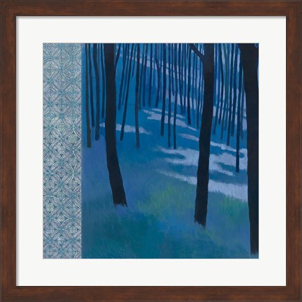 Framed Blue Path to the Edge of the Woods Print