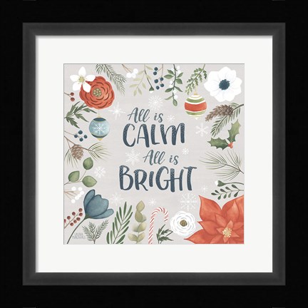 Framed Holiday Garden V Print