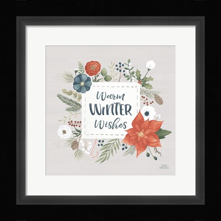 Framed Holiday Garden III Print