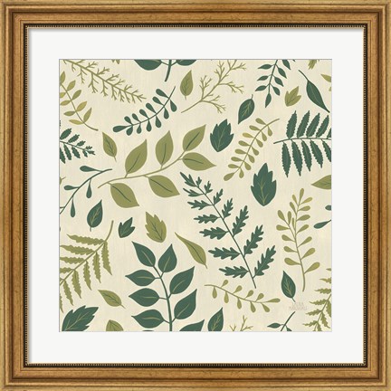 Framed Autumn Garden Pattern VII Print