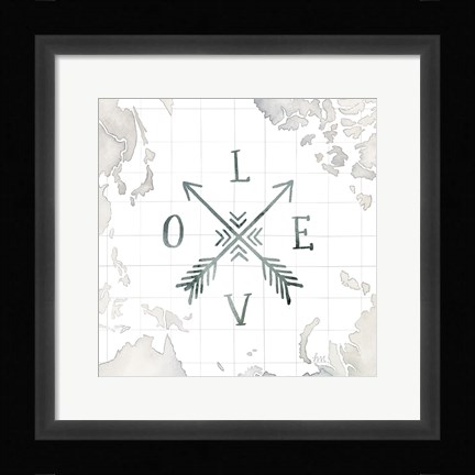 Framed Watercolor Wanderlust Adventure III Print