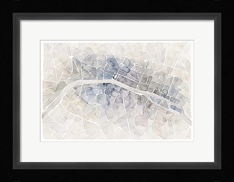 Framed Watercolor Wanderlust Paris Print