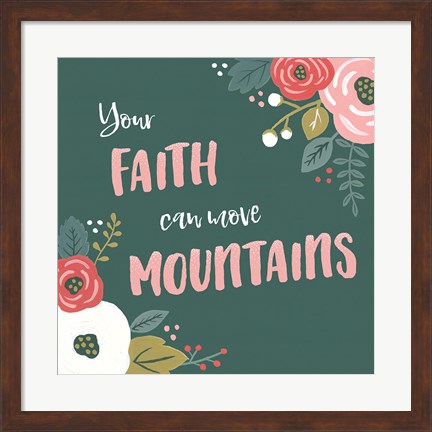 Framed Wildflower Daydreams V Move Mountains Print