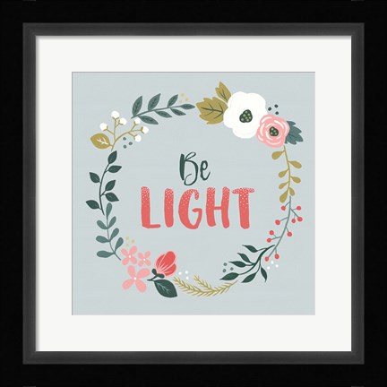 Framed Wildflower Daydreams III Be Light Print