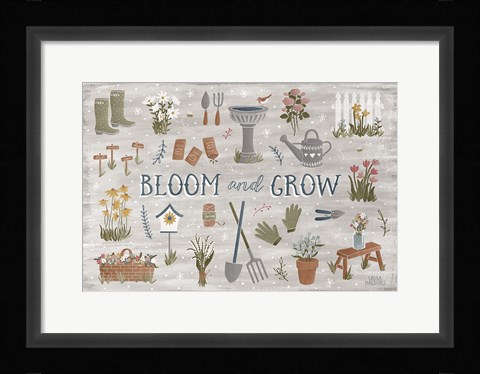 Framed Blooming Garden III Print