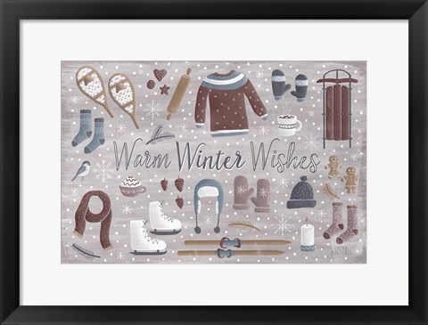 Framed Cozy Winter III Print