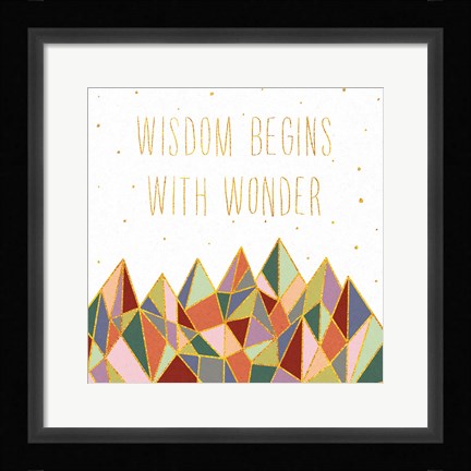 Framed Written in the Stars I on White Print