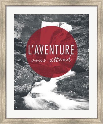 Framed Adventure is Out There Red French Print