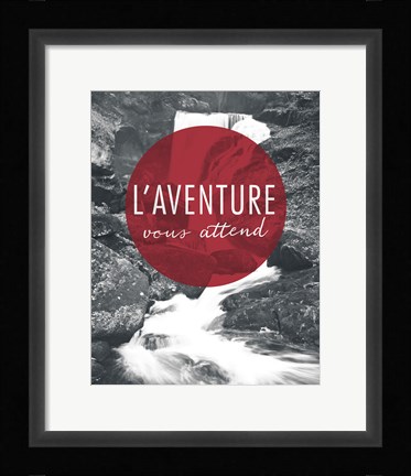 Framed Adventure is Out There Red French Print