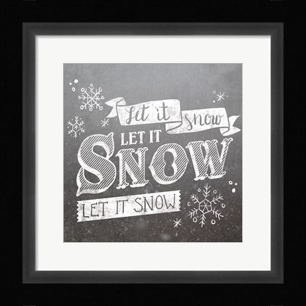 Framed Let it Snow Print