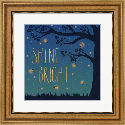 Framed Twilight Fireflies II Print