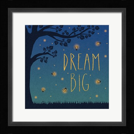 Framed Twilight Fireflies I Print