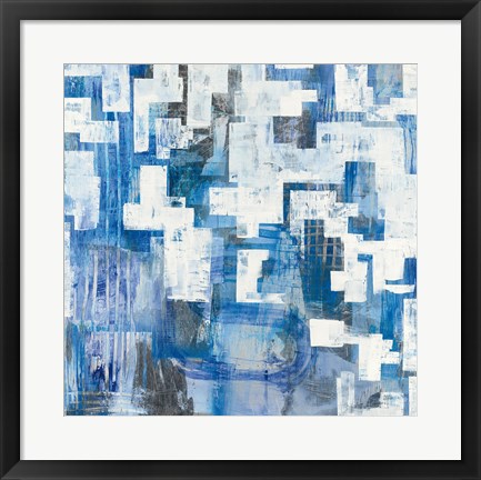 Framed In Blue A Maze Print