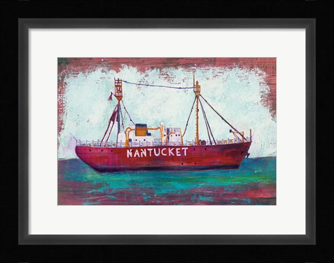 Framed Nantucket Lightship Print