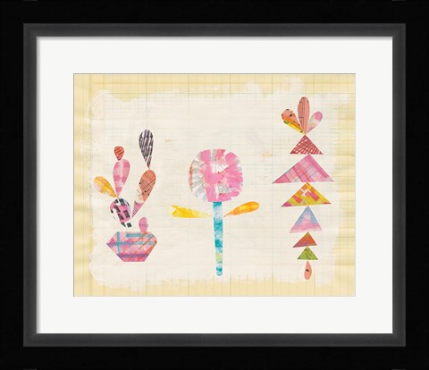 Framed Collage Cactus IX Print