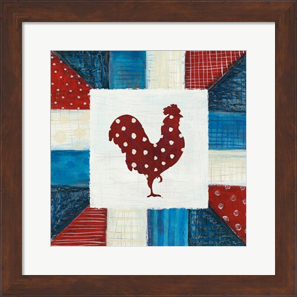 Framed Modern Americana Farm Quilt III Print