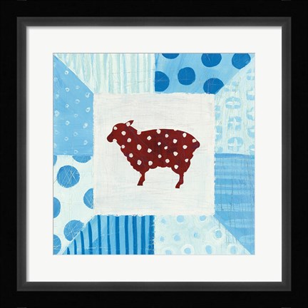 Framed Modern Americana Farm Quilt II Print