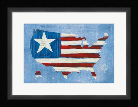 Framed See the USA Americana Print