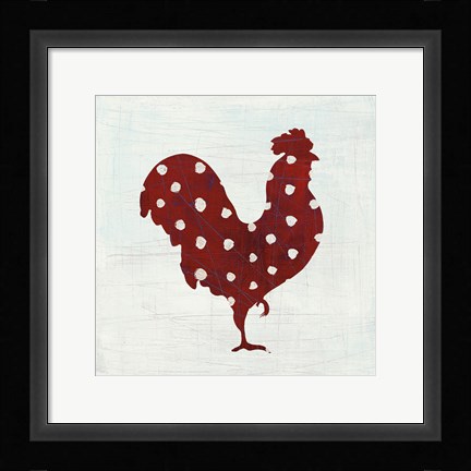 Framed Modern Americana Farm III on White Print