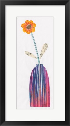 Framed Collage Flower I Print