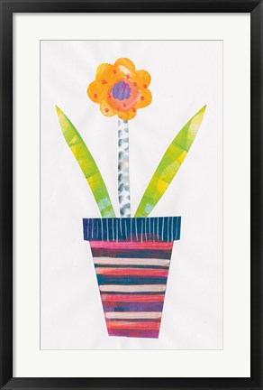 Framed Collage Flower II Print
