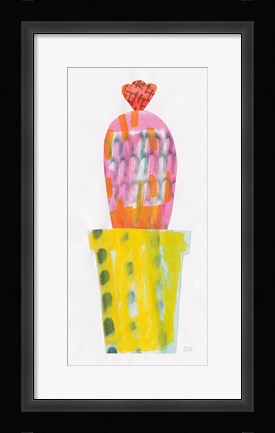 Framed Collage Cactus V Print