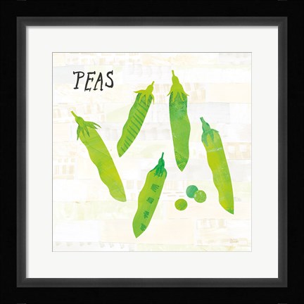 Framed Kitchen Garden III Cream Print