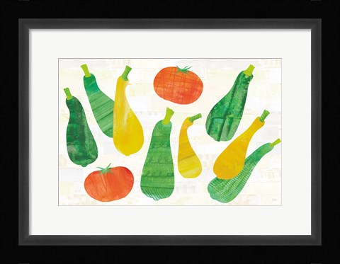 Framed Kitchen Garden VII Cream Print