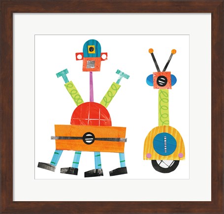 Framed Robot Party Element VII Print