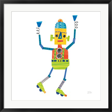 Framed Robot Party I Print