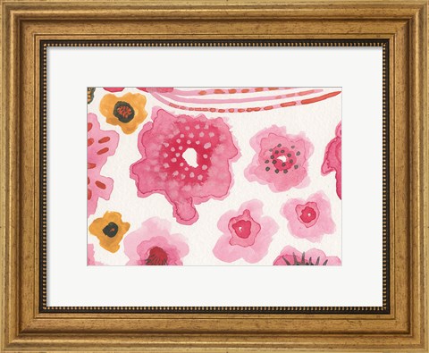 Framed Pink Flower Power Print