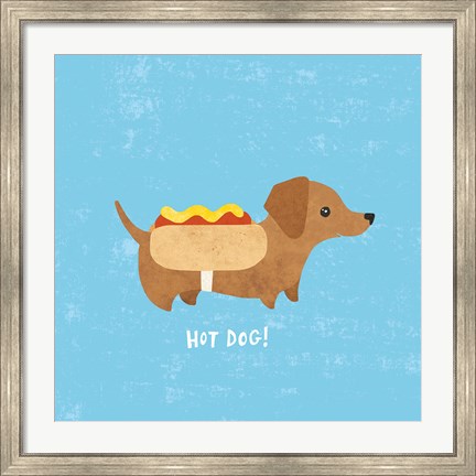 Framed Good Dogs Dachshound Print