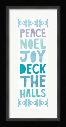 Framed Deck the Halls Words Print