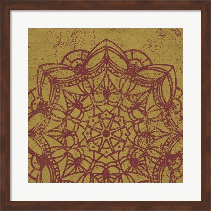 Framed Contemporary Lace IV Spice Print