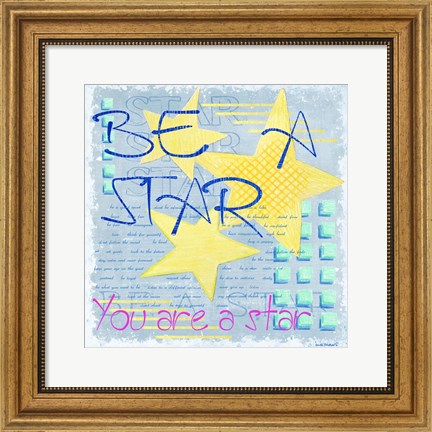 Framed Be a Star Print