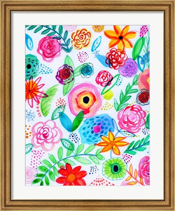 Framed Floral Fun I Print