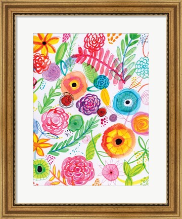 Framed Floral Fun II Print