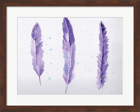Framed Lavender Feathers Print