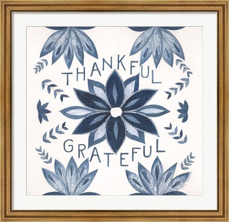 Framed Thankful, Grateful Print